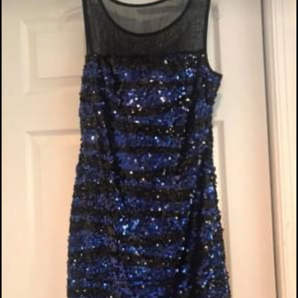 Formal Dress Blue and Black Dress